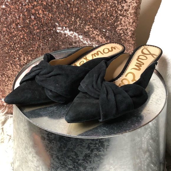 Sam Edelman Shoes - Black Suede Sam Edelman Kitten Heel || Size 7.5